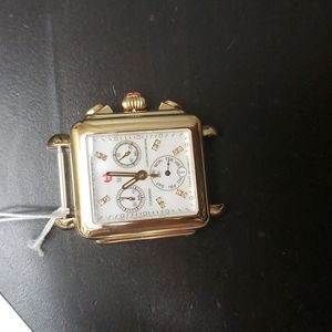 NEW Michele Gold-Plated Diamond Dial Head